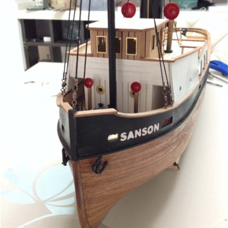 Model Kit Entry Grade - 1:50 Laser-cut Wooden Boat Model SANSON