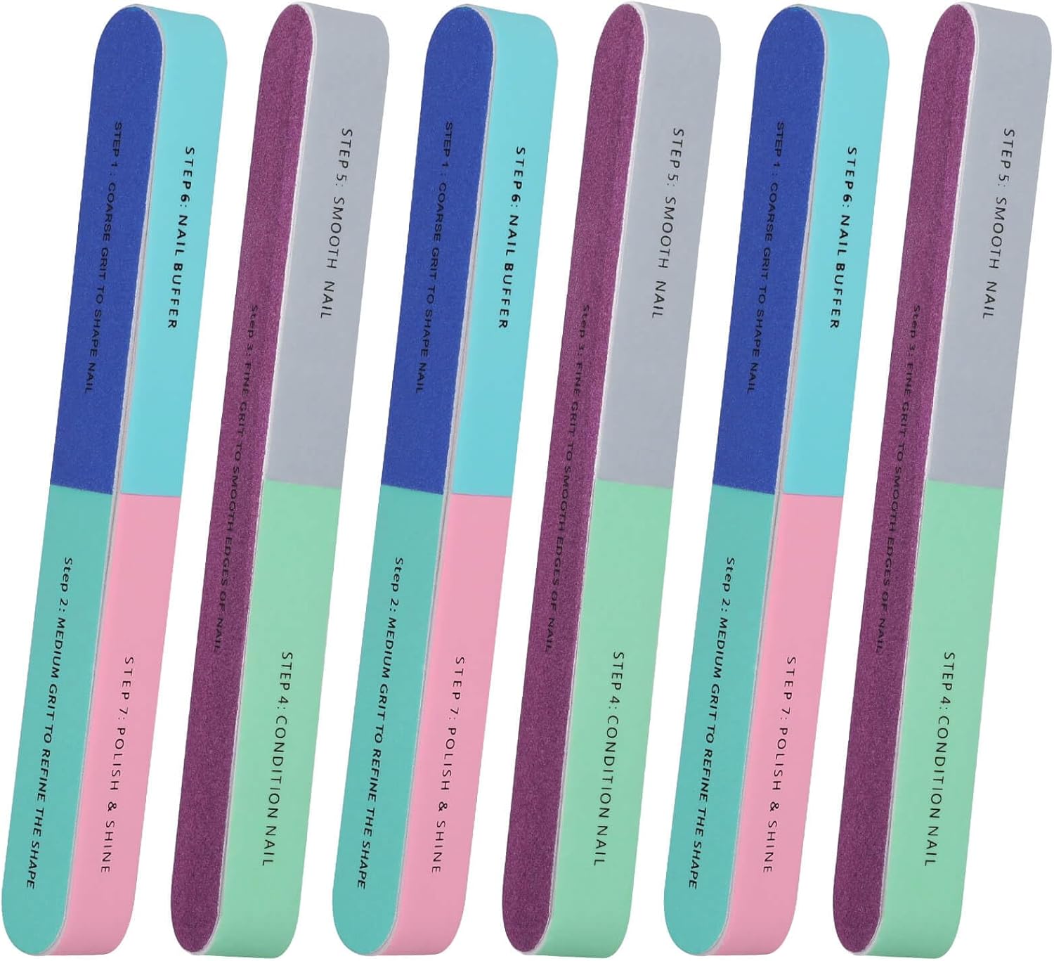 1/5Pcs Nail File Seven Sided P - Sanding Stick Set 评论和价格