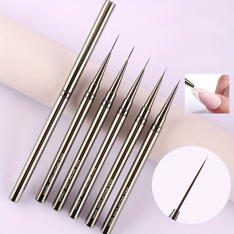 5PCS Nail Art Liner Brushes Ha - Metallic Paint Set 评论和价格