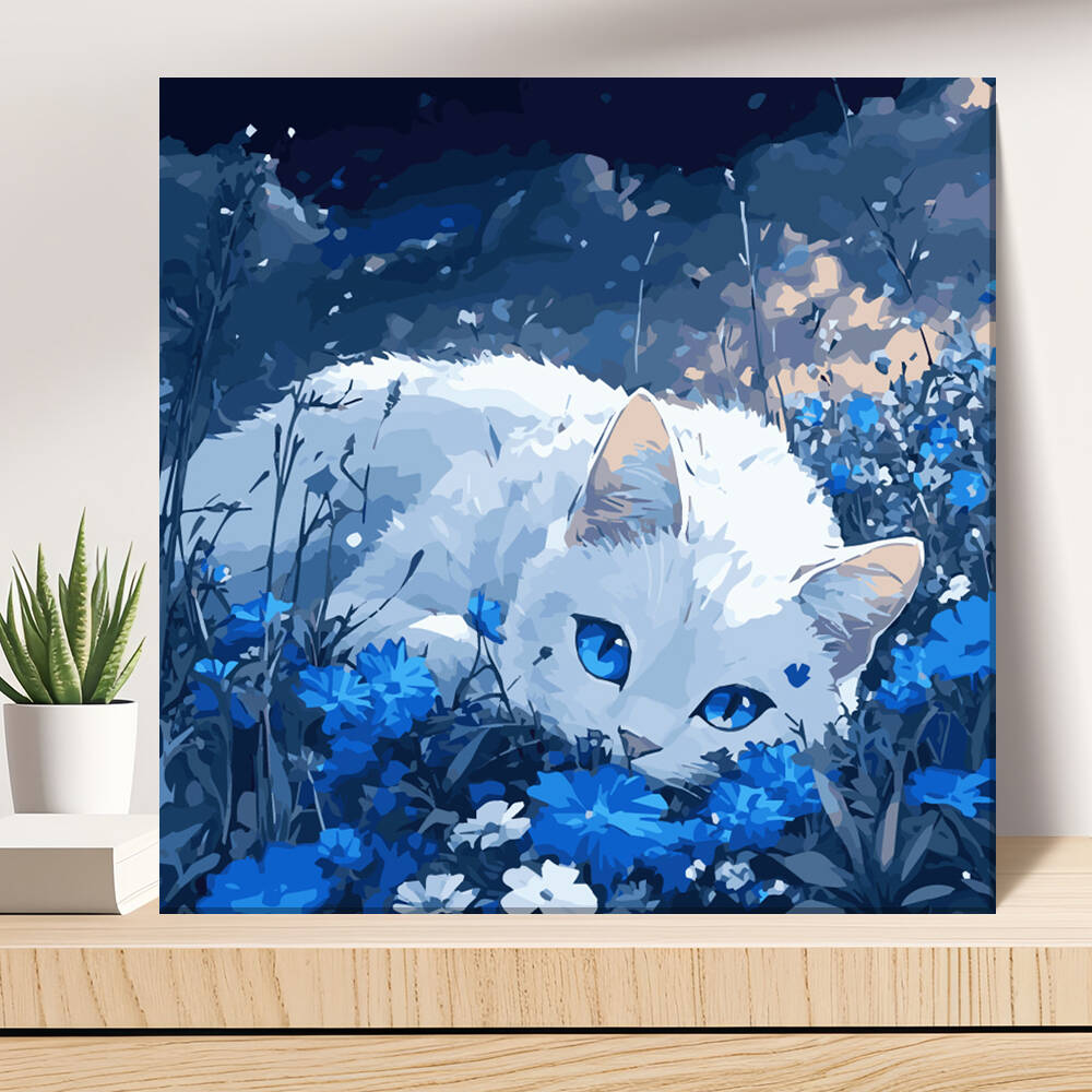 DIY Painting By Numbers Cat An - Metallic Paint Set 评论和价格