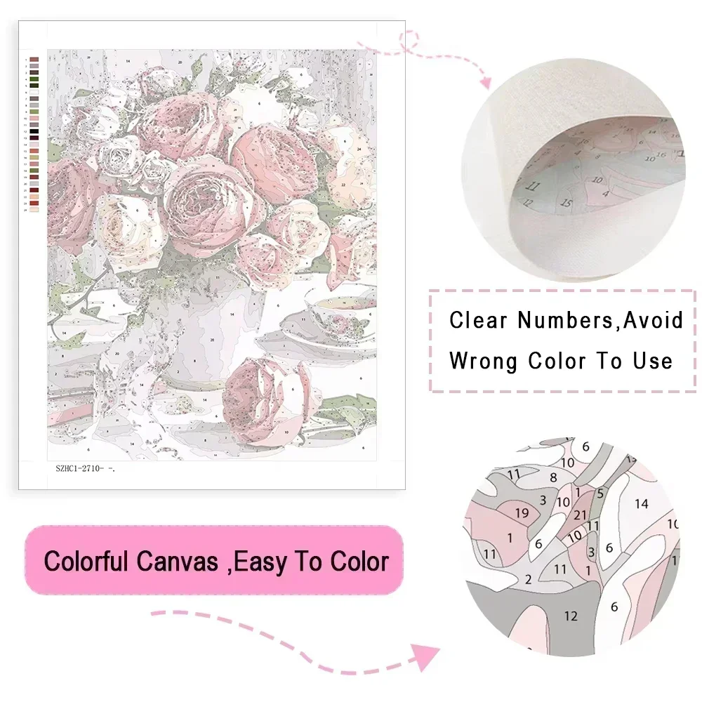 Paint By Numbers Swan Pattern  - Metallic Paint Set 评论和价格