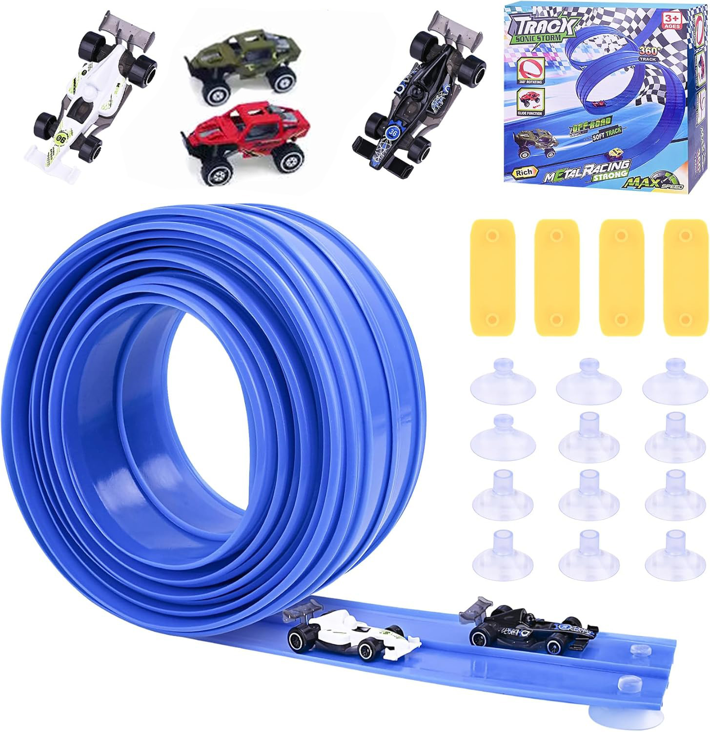 Flexible Race Track Set with 4 - Model Kit Formula 1 评论和价格