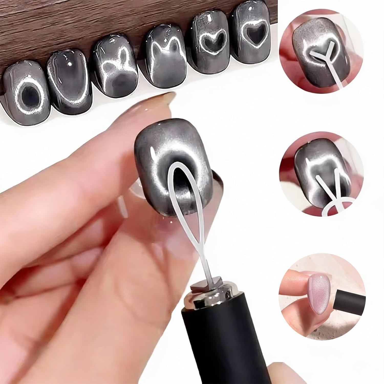 10Pcs Cat Eye Nail Magnet Set  - Sanding Stick Set 评论和价格