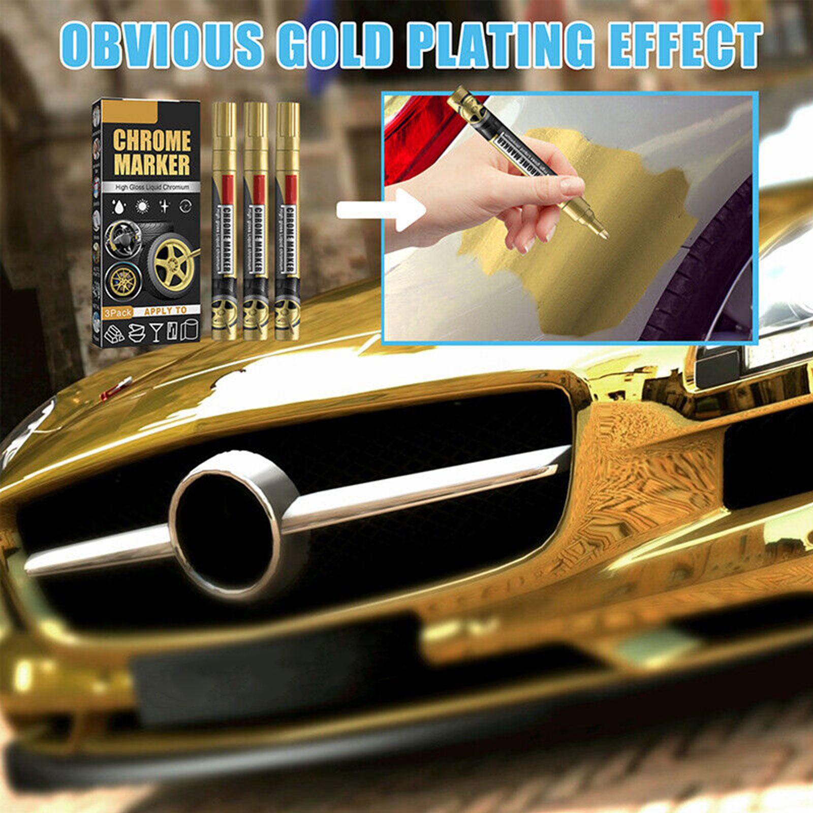 3Pcs/Set Chrome Marker Pen Car - Metallic Paint Set 评论和价格