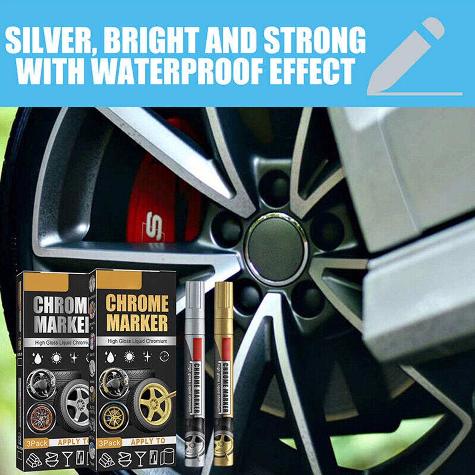 3Pcs/Set Chrome Marker Pen Car - Metallic Paint Set 评论和价格