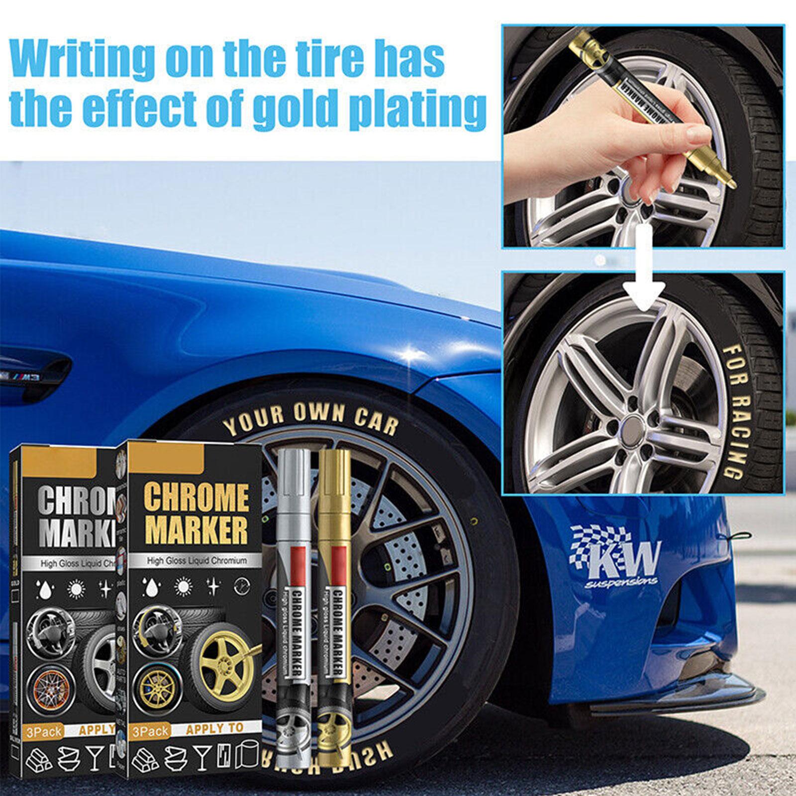 3Pcs/Set Chrome Marker Pen Car - Metallic Paint Set 评论和价格