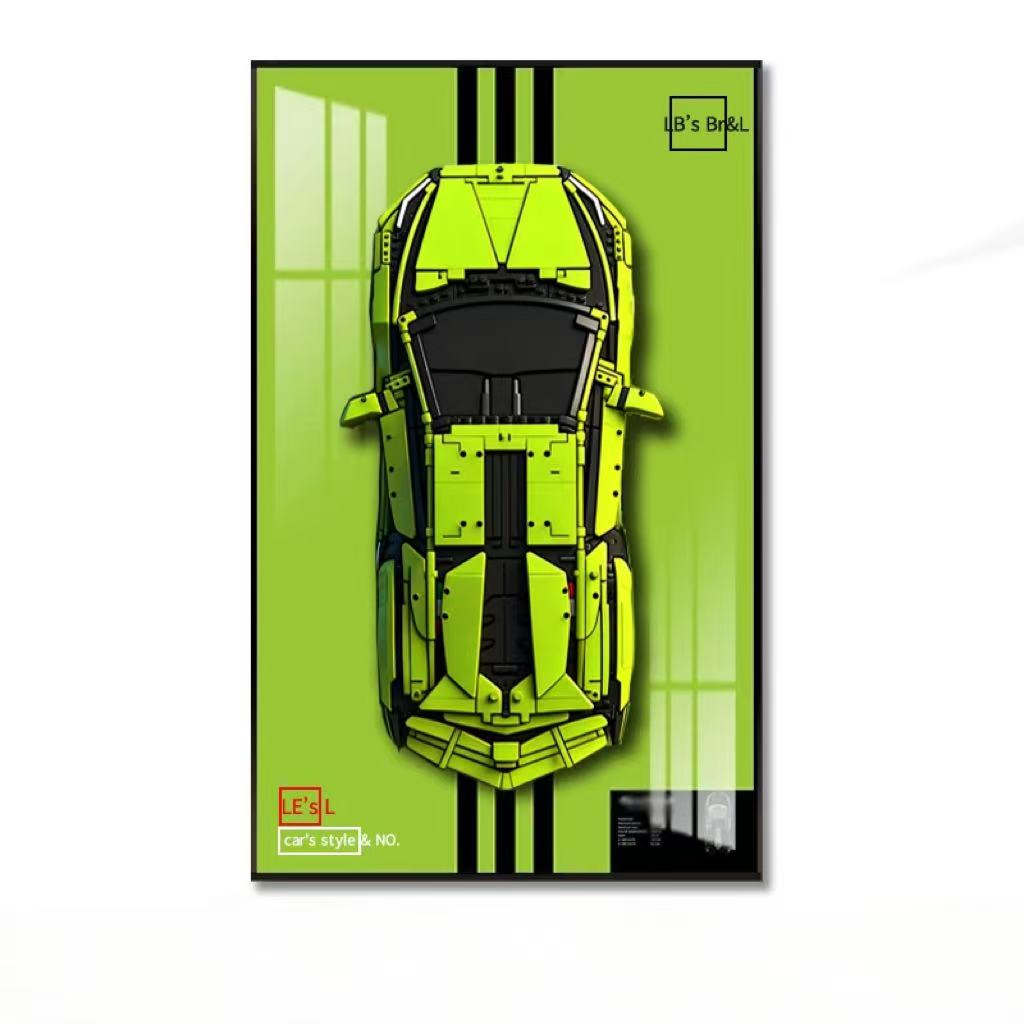 Display Wall Mount for LEGO 42 - Model Kit Lamborghini 评论和价格