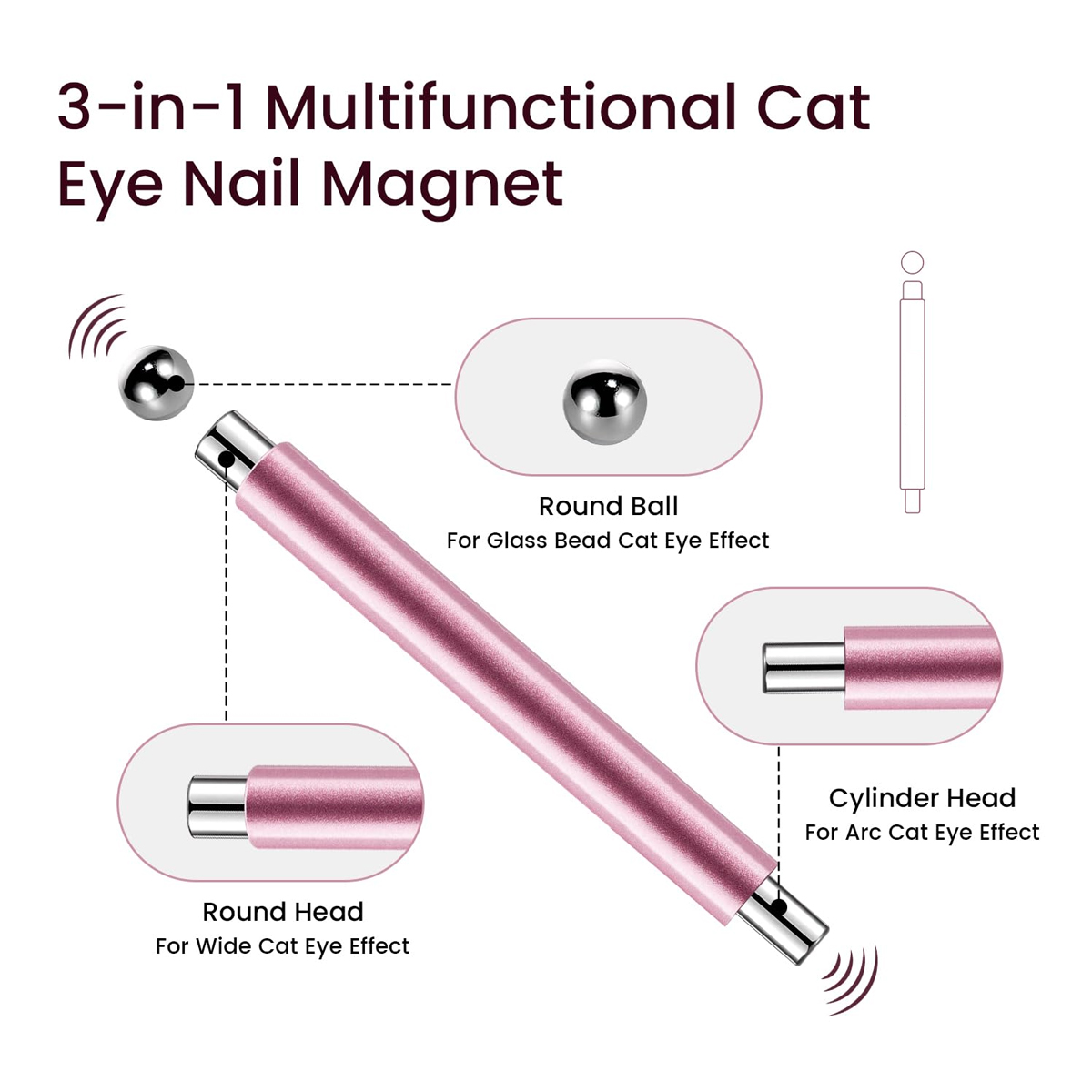 1/2Pcs Cat Eye Magnetic Ball W - Sanding Stick Set 评论和价格