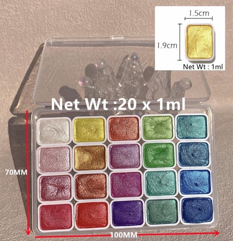 Pearlescent Paints Portable 20 - Metallic Paint Set 评论和价格